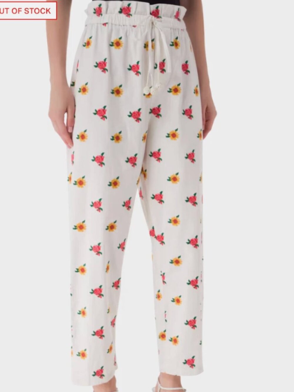 FARM Rio Mixed Flowers Embroidered Pants Size Medium - Picture 4 of 15